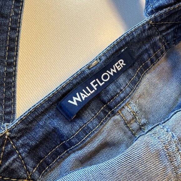Wallflower Denim Overalls Womens Medium Skinny Country Hipster Indie Farmgirl - Picture 4 of 8